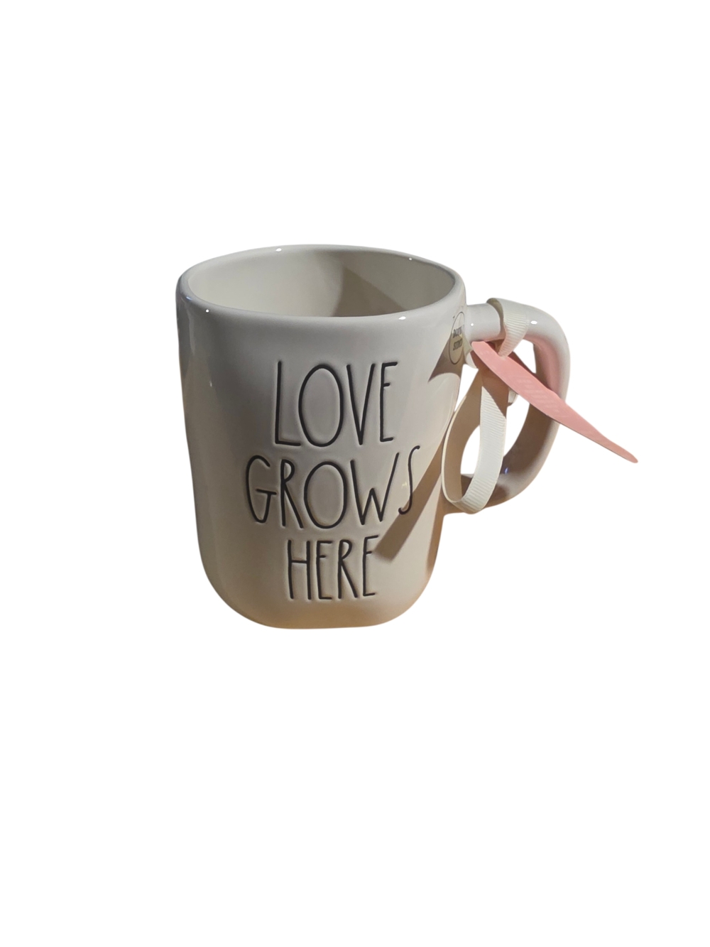 2Rae Dunn Ceramic Mug - Cream Body with Pink Accent Brand New 🌸🌸🌸